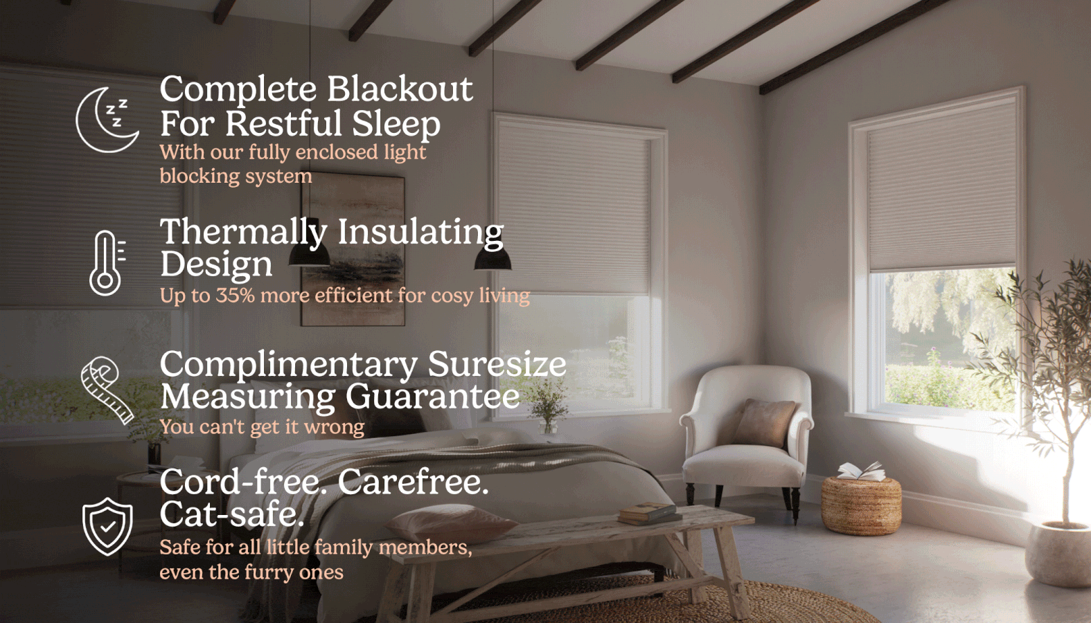 Blackout Blinds with Side Tracks