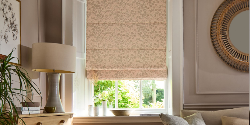 Free heat shield lining on Roman blinds