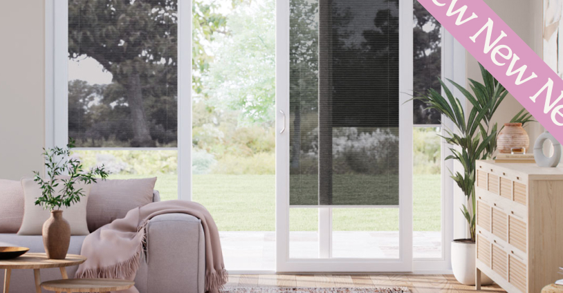 Stick on sliding door blinds