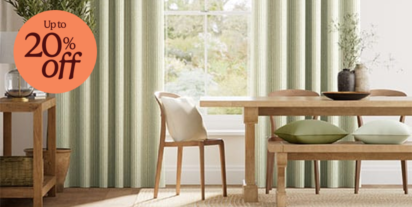 Striped curtains