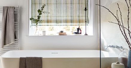 bathroom roman blinds