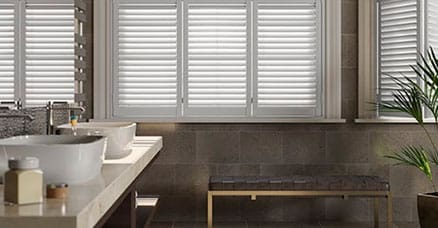 shutter blinds in a bathroom