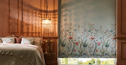 roller blind in a bedroom