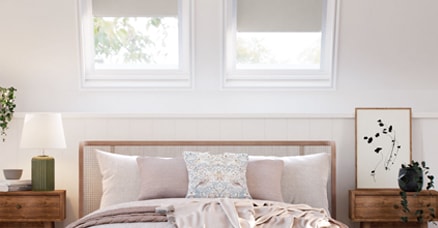 roof blind in a bedroom