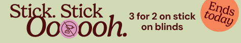 AW OFFER - Stick On Blinds - 3 For 2 - ENDS TODAY