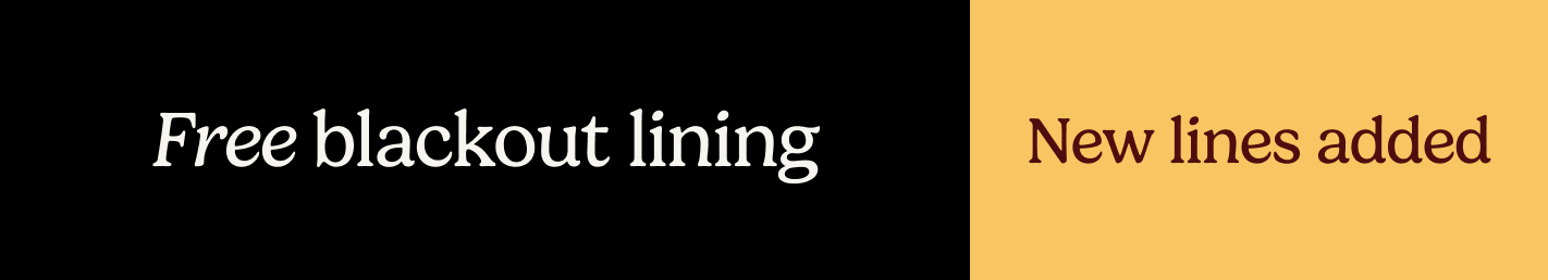 AW - BFSE Free Blackout Lining - Ends Today
