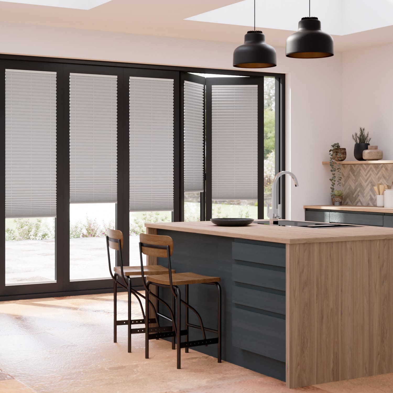 Details about   Pleated Folding Blind Folding Doors Made to Measure Easy Installation ☆ Femi ☆ Bar Silver NEW! show original title 