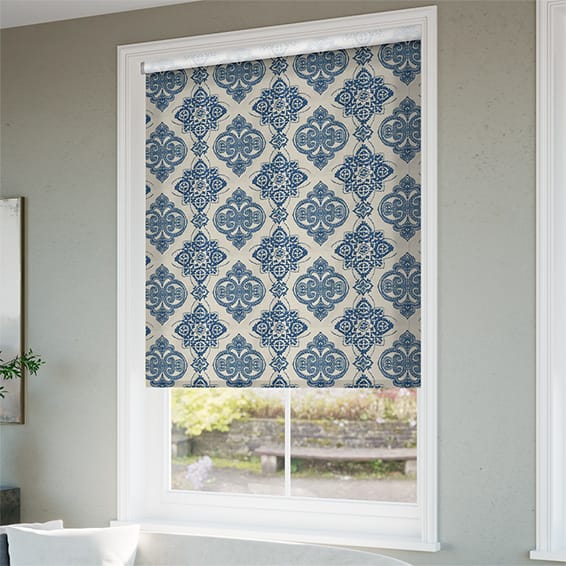blue roller blind