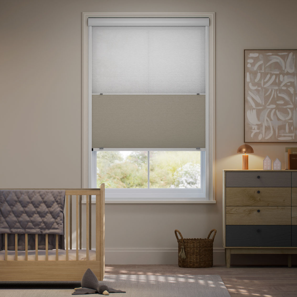 Click2Shade Complete Blackout Night & Day Duo Pebble Thermal Blind