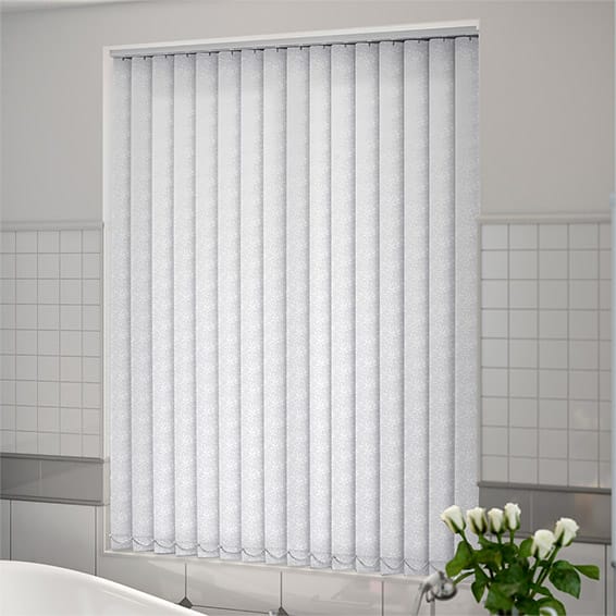 white vertical blinds