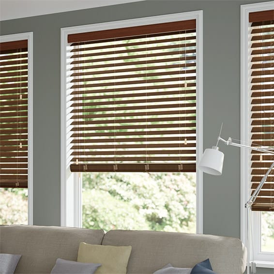 Lister Cartwright FAUX WOODGRAIN STYLE VENETIAN BLINDS TRIMMABLE EASY FIT BLIND HOME OFFICE WALNUT S 60X160CM 