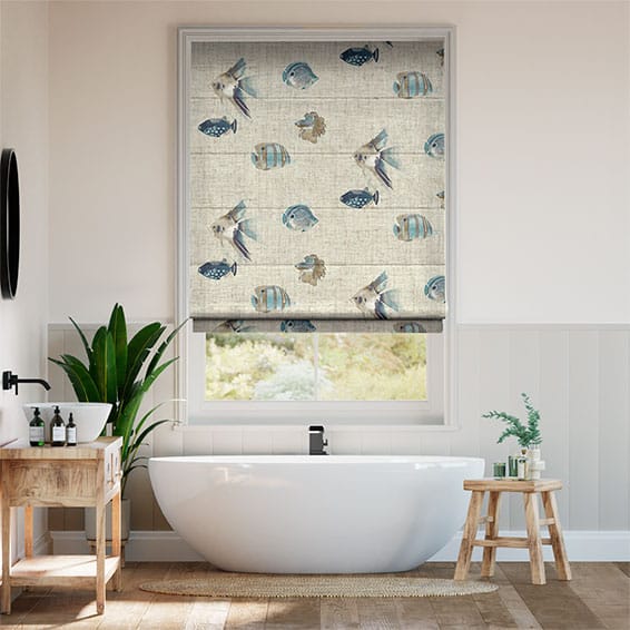 bathroom roman blinds