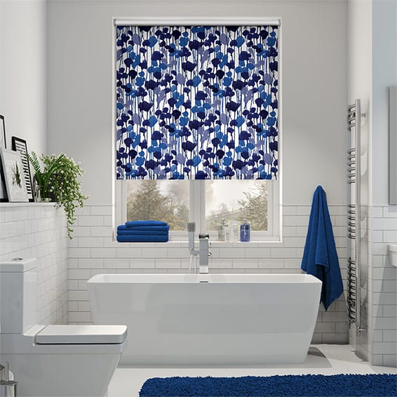 blue roller blind